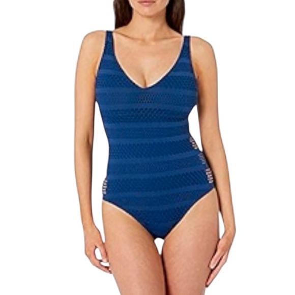 Bleu Rod Beattie Sheer Thing One Piece Swimsuitt - Picture 1 of 9